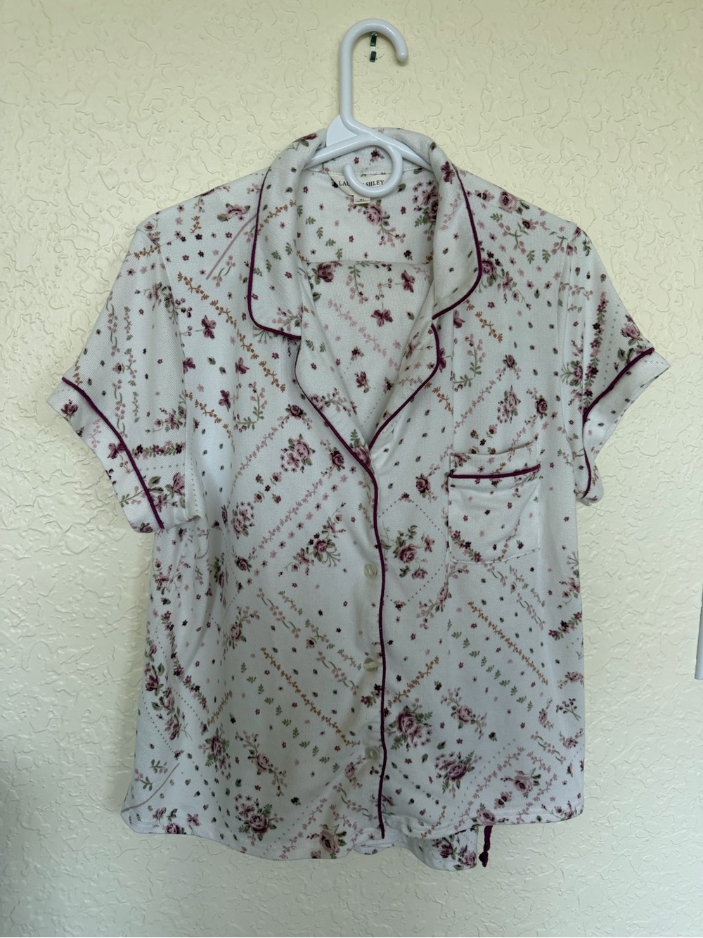 Laura Ashley Floral Pajama Set XL Cottagecore Button Top Pants